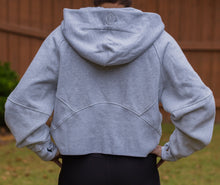 Load image into Gallery viewer, Women's Scuba Oversized 1/2 zip Hoodie *Grey or Black*