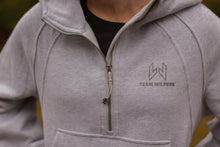 Load image into Gallery viewer, Women's Scuba Oversized 1/2 zip Hoodie *Grey or Black*

