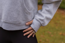 Load image into Gallery viewer, Women's Scuba Oversized 1/2 zip Hoodie *Grey or Black*
